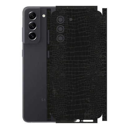Samsung A/S Series Phone Skins (All Models) - Snake Leather Black - 3D Embossed Finish (L-107) Samsung Galaxy S21 FE 5G