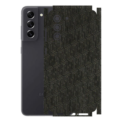 Samsung A/S Series Phone Skins (All Models) - Black Abstract Pattern - 3D Embossed Finish (L-117) Samsung Galaxy S21 FE 5G