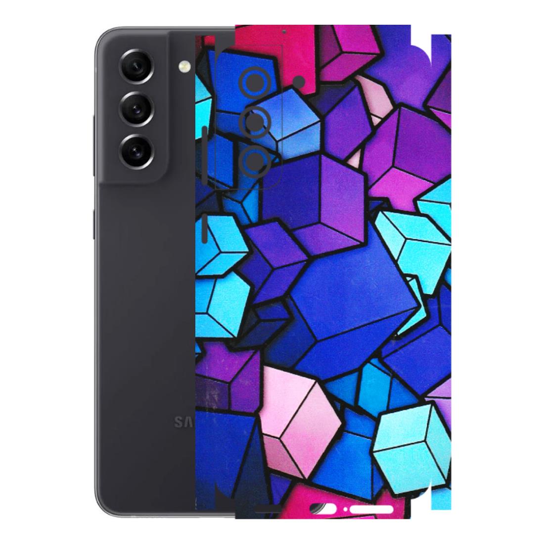 Samsung A/S Series Phone Skins (All Models) - Cube Doodle - 3D Embossed Finish (L-141) Samsung Galaxy S21 FE 5G