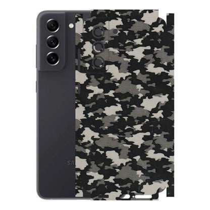 Samsung A/S Series Phone Skins (All Models) - Black/Grey Camoflaunge - 3D Embossed Finish (L-142) Samsung Galaxy S21 FE 5G
