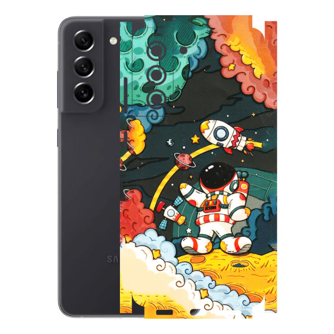 Samsung A/S Series Phone Skins (All Models) - Astronauts & Spaceship - 3D Embossed Finish (L-145) Samsung Galaxy S21 FE 5G