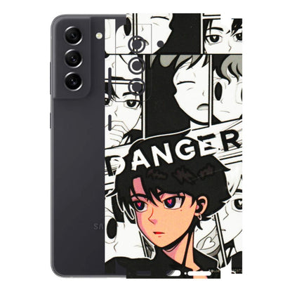 Samsung A/S Series Phone Skins (All Models) - Danger Anime - 3D Embossed Finish (L-155) Samsung Galaxy S21 FE 5G