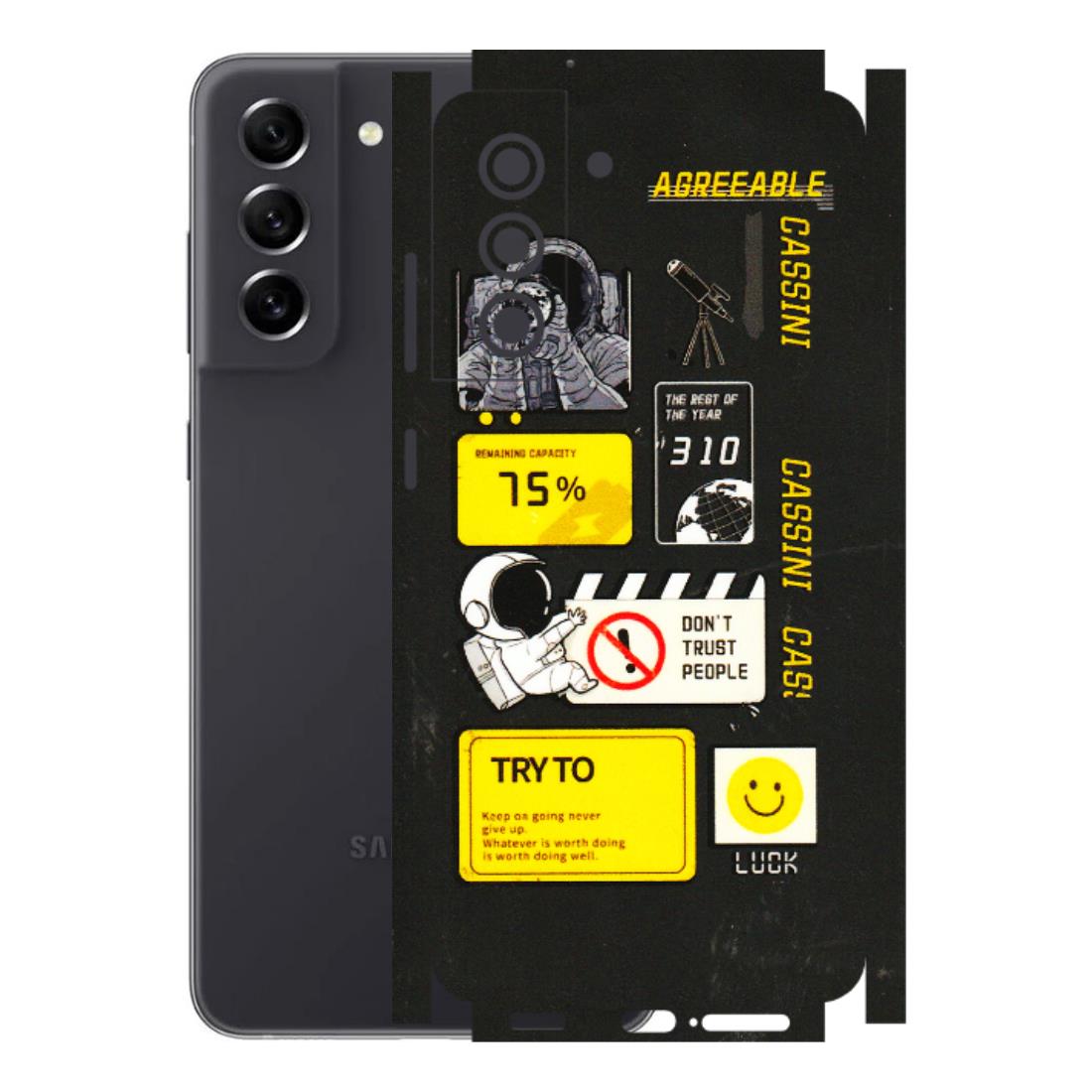 Samsung A/S Series Phone Skins (All Models) - Black Cassini - 3D Embossed Finish (L-161) Samsung Galaxy S21 FE 5G