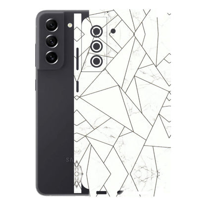 Samsung A/S Series Phone Skins (All Models) - Luxury White Marble Effect - 3D Embossed Finish (L-168) Samsung Galaxy S21 FE 5G
