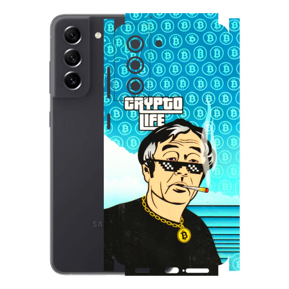 Samsung A/S Series Phone Skins (All Models) - Crypto Thug Life - 3D Embossed Finish (L-179) Samsung Galaxy S21 FE 5G