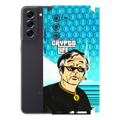 Samsung A/S Series Phone Skins (All Models) - Crypto Thug Life - 3D Embossed Finish (L-179) Samsung Galaxy S21 FE 5G