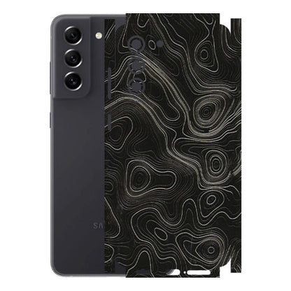 Samsung A/S Series Phone Skins (All Models) - Black Swirl - 3D Embossed Finish (L-196) Samsung Galaxy S21 FE 5G