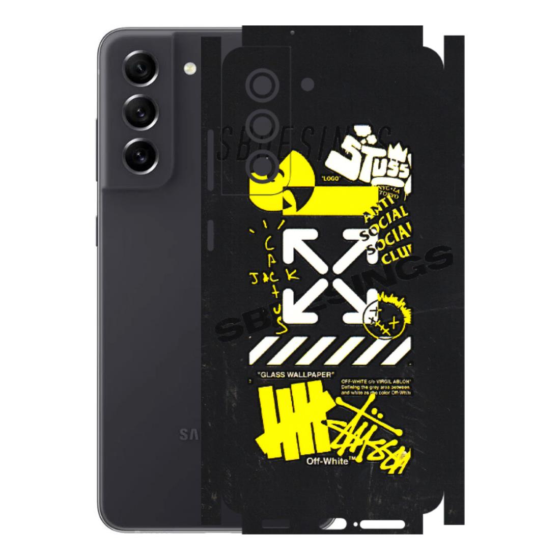 Samsung A/S Series Phone Skins (All Models) - Anti Social Graffiti - 3D Embossed Finish (L-198) Samsung Galaxy S21 FE 5G