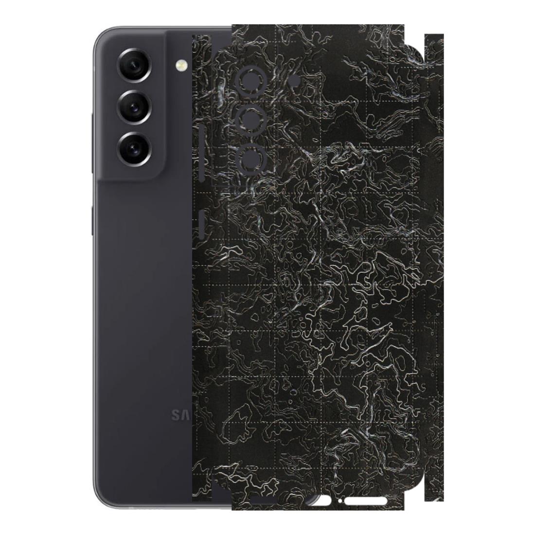 Samsung A/S Series Phone Skins (All Models) - Black map Texture - 3D Embossed Finish (L-201) Samsung Galaxy S21 FE 5G