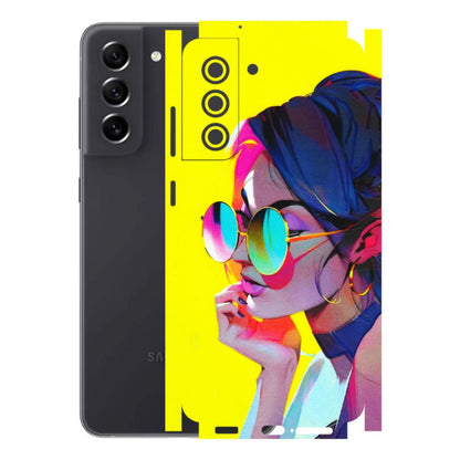 Samsung A/S Series Phone Skins (All Models) - Bold Stylish Girl - 3D Embossed Finish (L-222) Samsung Galaxy S21 FE 5G