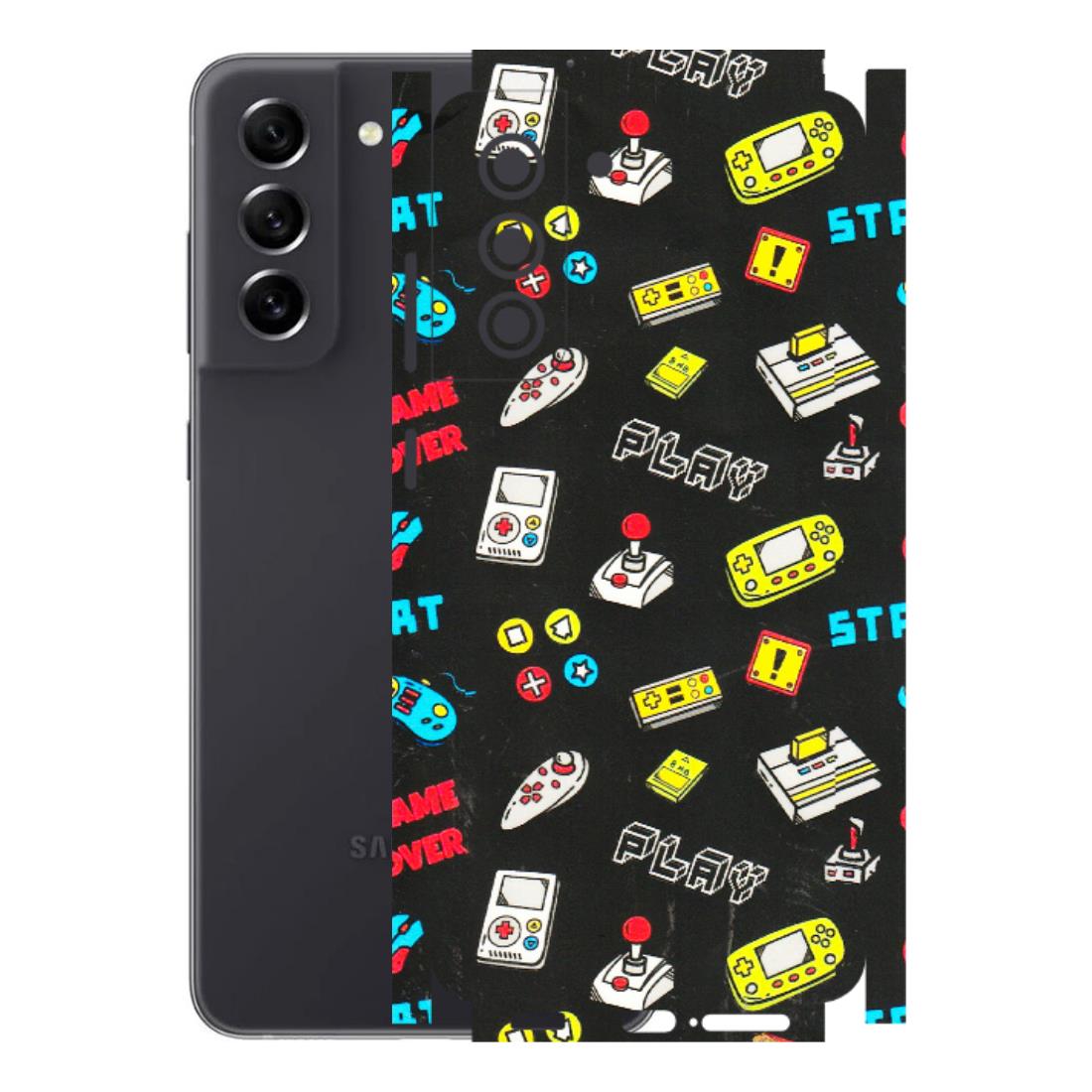Samsung A/S Series Phone Skins (All Models) - Gaming Doodles - 3D Embossed Finish (L-224) Samsung Galaxy S21 FE 5G