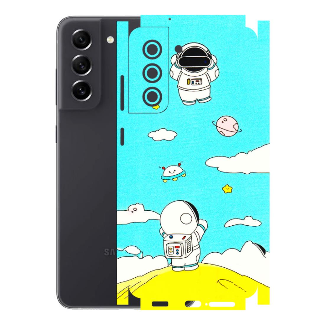 Samsung A/S Series Phone Skins (All Models) - Blue Skies Astro Float - 3D Embossed Finish (L-230) Samsung Galaxy S21 FE 5G