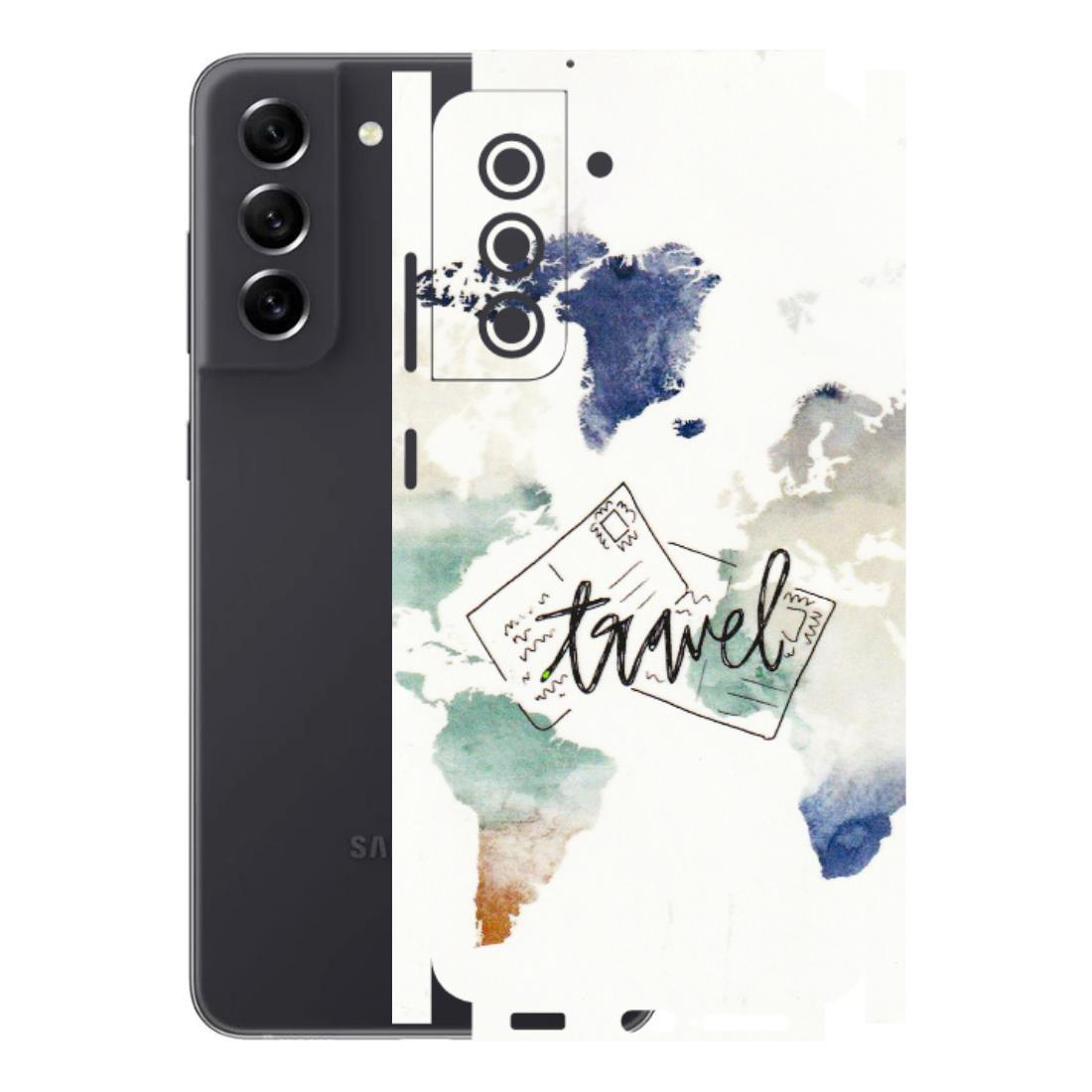 Samsung A/S Series Phone Skins (All Models) - Travel The World - 3D Embossed Finish (L-232) Samsung Galaxy S21 FE 5G