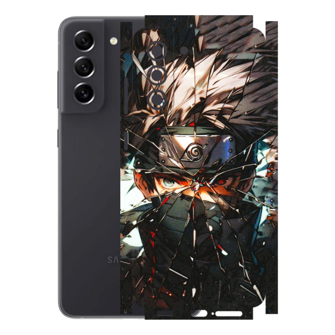 Samsung A/S Series Phone Skins (All Models) - Kakashi Shattered Glass Effect - 3D Embossed Finish (L-237) Samsung Galaxy S21 FE 5G