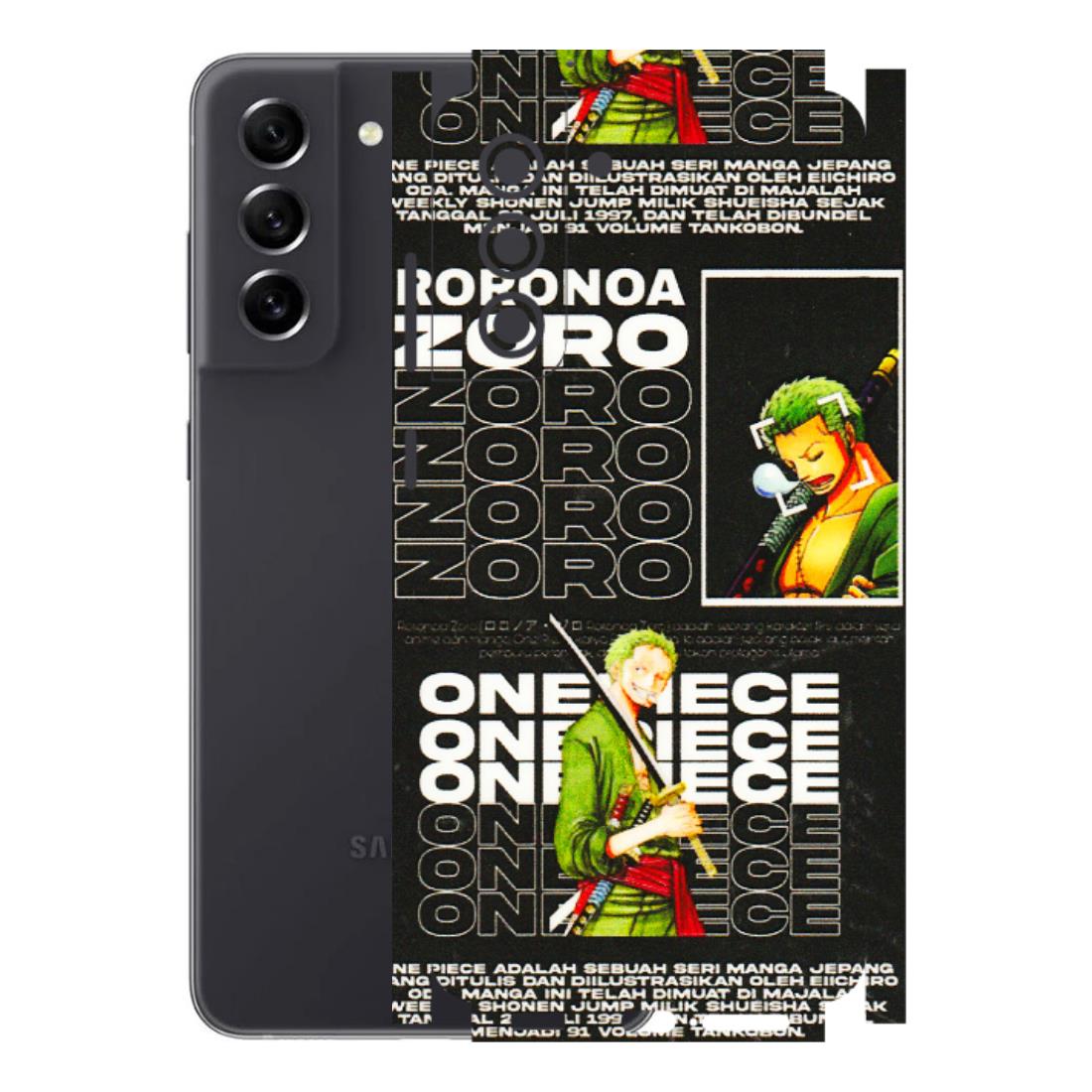 Samsung A/S Series Phone Skins (All Models) - One Piece Zoro - 3D Embossed Finish (L-250) Samsung Galaxy S21 FE 5G