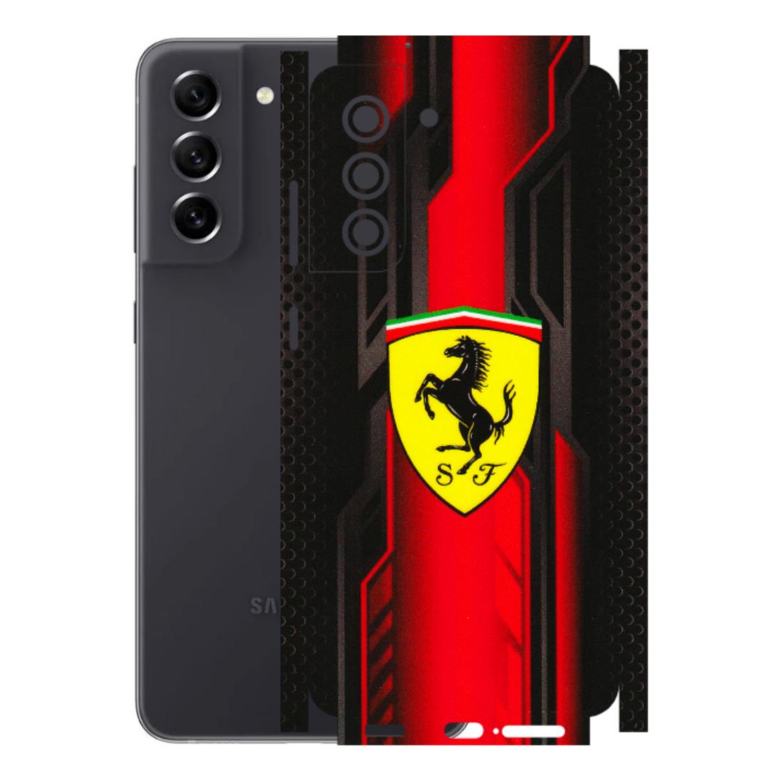 Samsung A/S Series Phone Skins (All Models) - Black Ferrari Logo - 3D Embossed Finish (L-253) Samsung Galaxy S21 FE 5G
