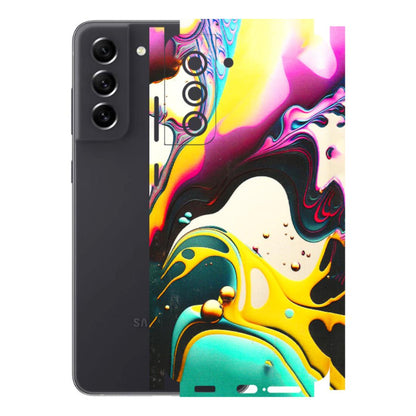 Samsung A/S Series Phone Skins (All Models) - Multicolor Abstract pattern - 3D Embossed Finish (L-254) Samsung Galaxy S21 FE 5G