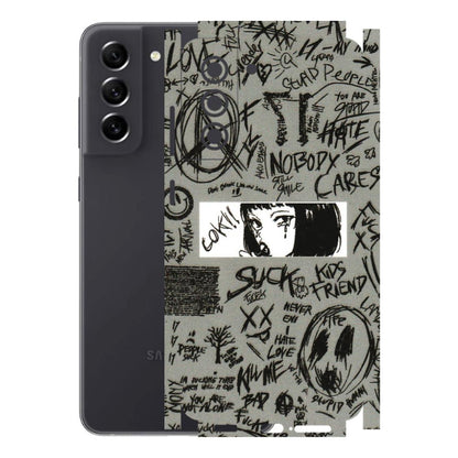 Samsung A/S Series Phone Skins (All Models) - Never Have Love Anime - 3D Embossed Finish (L-260) Samsung Galaxy S21 FE 5G