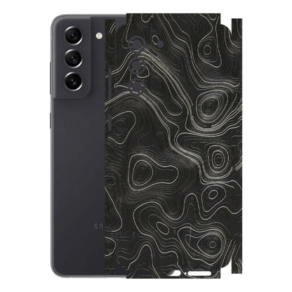 Samsung A/S Series Phone Skins (All Models) - Abstract White Line Map - 3D Embossed Finish (L-269) Samsung Galaxy S21 FE 5G