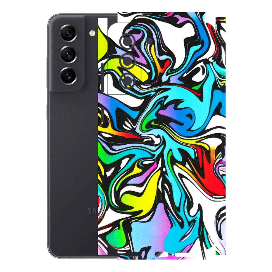 Samsung A/S Series Phone Skins (All Models) - Abstract Colour Paints - 3D Embossed Finish (L-271) Samsung Galaxy S21 FE 5G