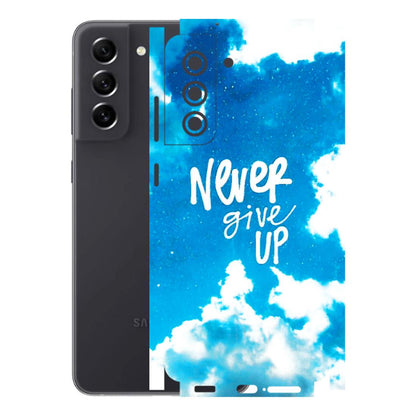 Samsung A/S Series Phone Skins (All Models) - Never Give Up - 3D Embossed Finish (L-279) Samsung Galaxy S21 FE 5G