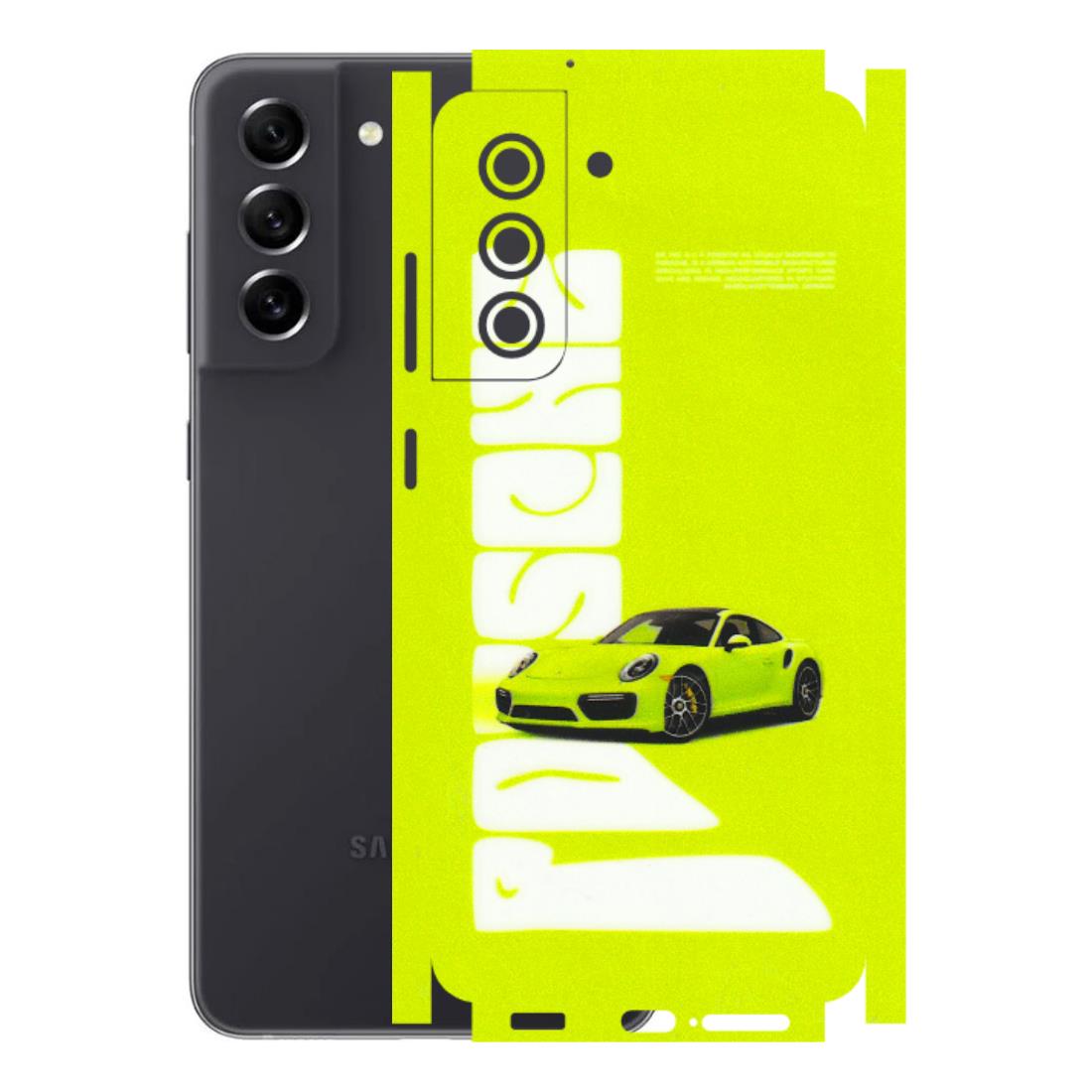 Samsung A/S Series Phone Skins (All Models) - Lime Green Porche - 3D Embossed Finish (L-30) Samsung Galaxy S21 FE 5G