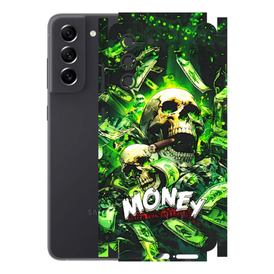 Samsung A/S Series Phone Skins (All Models) - Skull Money - 3D Embossed Finish (L-303) Samsung Galaxy S21 FE 5G