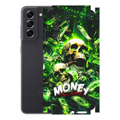 Samsung A/S Series Phone Skins (All Models) - Skull Money - 3D Embossed Finish (L-303) Samsung Galaxy S21 FE 5G