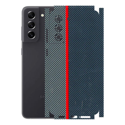 Samsung A/S Series Phone Skins (All Models) - Blue Sober Lines - 3D Embossed Finish (L-305) Samsung Galaxy S21 FE 5G