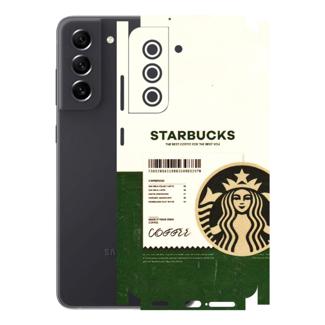 Samsung A/S Series Phone Skins (All Models) - Starbucks Barcode - 3D Embossed Finish (L-308) Samsung Galaxy S21 FE 5G