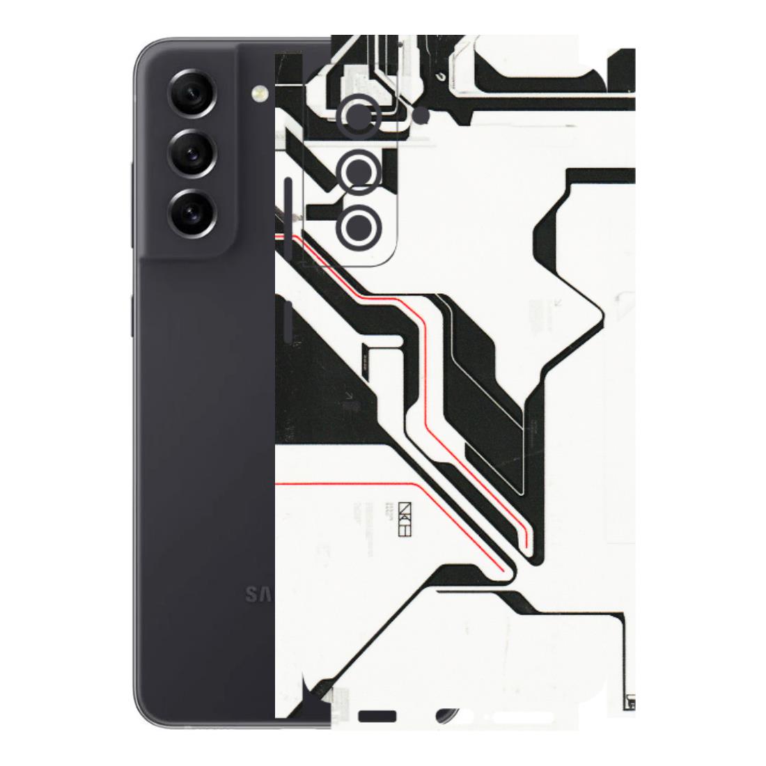 Samsung A/S Series Phone Skins (All Models) - White Techy Logo - 3D Embossed Finish (L-312) Samsung Galaxy S21 FE 5G