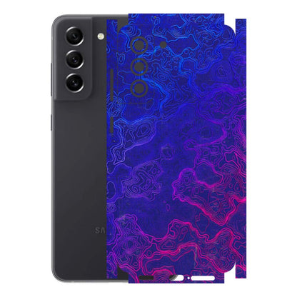 Samsung A/S Series Phone Skins (All Models) - Purple Ripples Swirl - 3D Embossed Finish (L-314) Samsung Galaxy S21 FE 5G