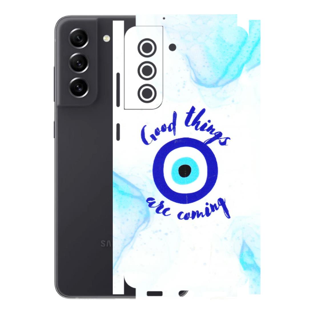 Samsung A/S Series Phone Skins (All Models) - Evil Eye Good Things Are Coming - 3D Embossed Finish (L-322) Samsung Galaxy S21 FE 5G