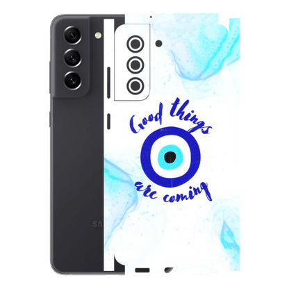 Samsung A/S Series Phone Skins (All Models) - Evil Eye Good Things Are Coming - 3D Embossed Finish (L-322) Samsung Galaxy S21 FE 5G