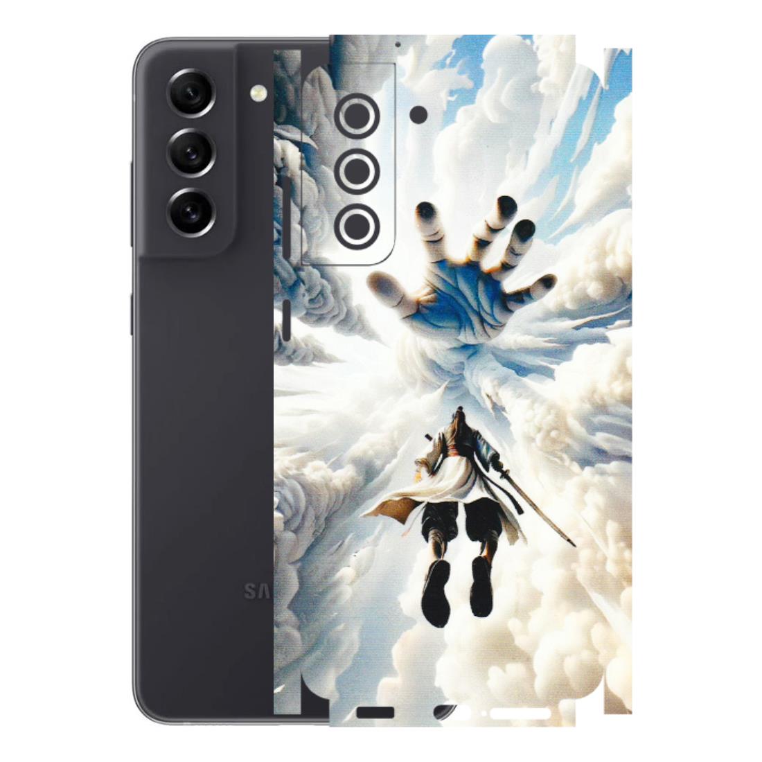 Samsung A/S Series Phone Skins (All Models) - Big Hand With Monkey King - 3D Embossed Finish (L-323) Samsung Galaxy S21 FE 5G