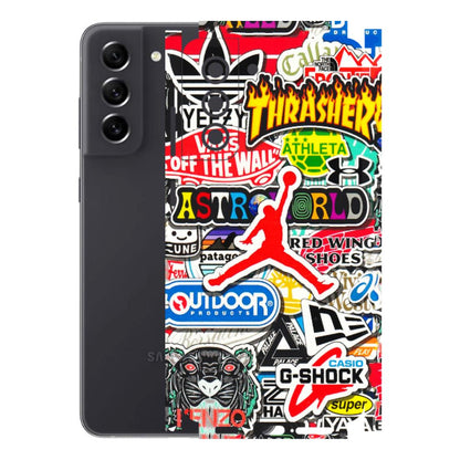 Samsung A/S Series Phone Skins (All Models) - Multi Brands Sticker Graffiti - 3D Embossed Finish (L-37) Samsung Galaxy S21 FE 5G