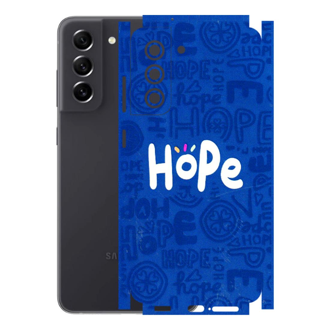 Samsung A/S Series Phone Skins (All Models) - Hope Doodles Blue - 3D Embossed Finish (L-43) Samsung Galaxy S21 FE 5G
