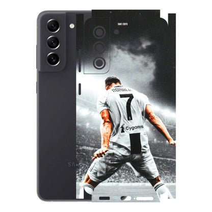 Samsung A/S Series Phone Skins (All Models) - Ronaldo CR7 Crazy - 3D Embossed Finish (L-44) Samsung Galaxy S21 FE 5G