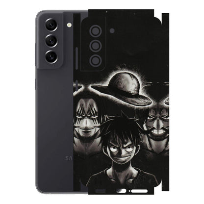 Samsung A/S Series Phone Skins (All Models) - Black Luffy Hat - 3D Embossed Finish (L-57) Samsung Galaxy S21 FE 5G