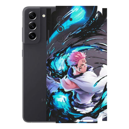 Samsung A/S Series Phone Skins (All Models) - New Jujutsu Kaisen Grey Blue Anime - Matte Finish (M-127) Samsung Galaxy S21 FE 5G