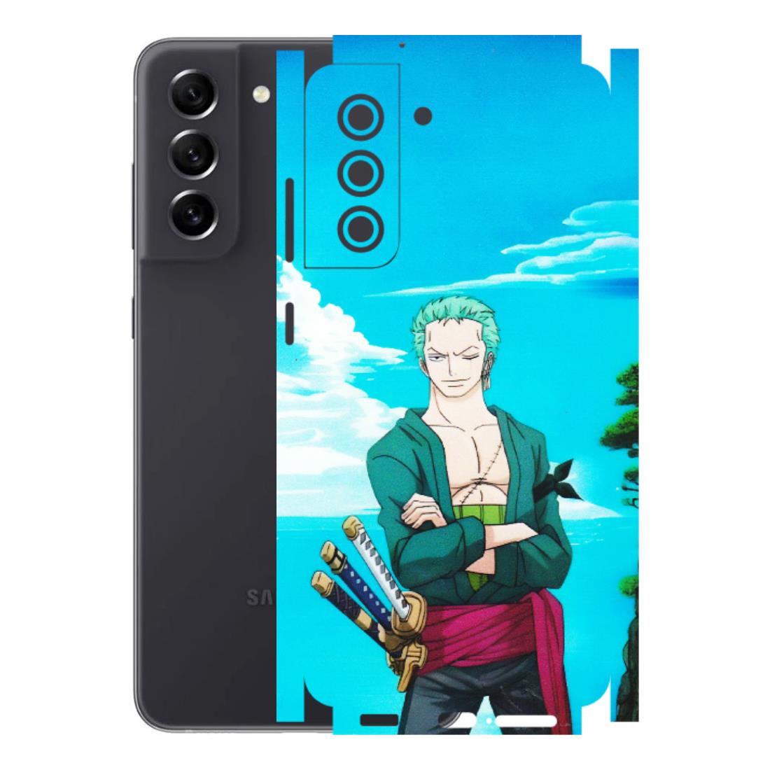 Samsung A/S Series Phone Skins (All Models) - Cool Swordman Zoro Anime - Matte Finish (M-143) Samsung Galaxy S21 FE 5G