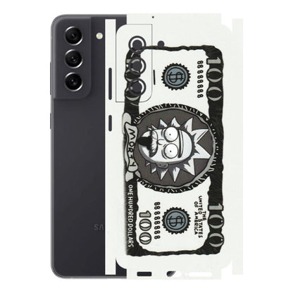 Samsung A/S Series Phone Skins (All Models) - Rick And Morty Hundred Dollar Anime - Matte Finish (M-161) Samsung Galaxy S21 FE 5G