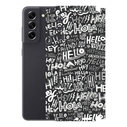 Samsung A/S Series Phone Skins (All Models) - Hi Hello Doodles - Matte Finish (M-25) Samsung Galaxy S21 FE 5G