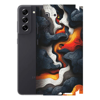 Samsung A/S Series Phone Skins (All Models) - Abstract Volcanic Layers - Matte Finish (M-52) Samsung Galaxy S21 FE 5G