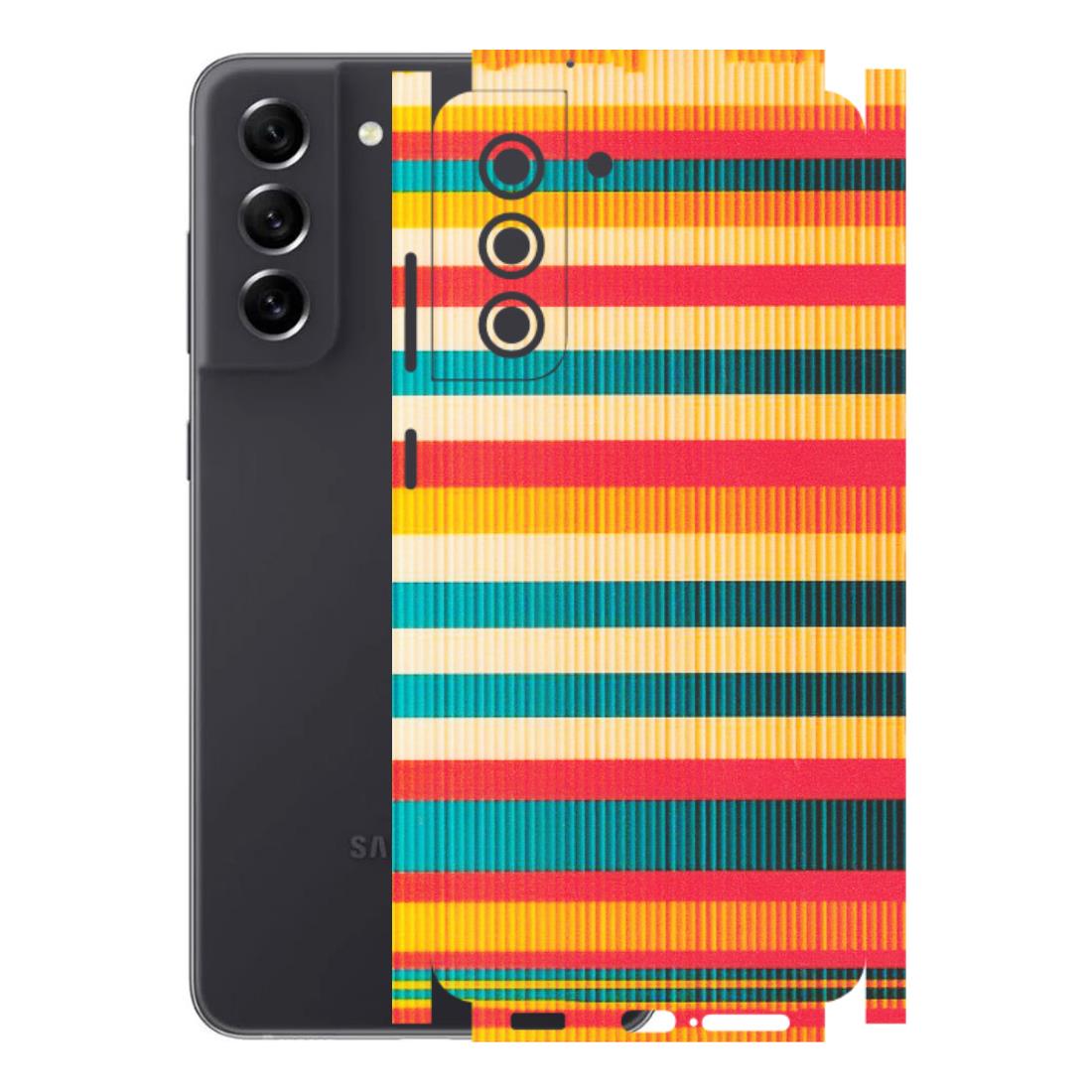 Samsung A/S Series Phone Skins (All Models) - Colourful Stripes Soothing Effect - Matte Finish (M-86) Samsung Galaxy S21 FE 5G