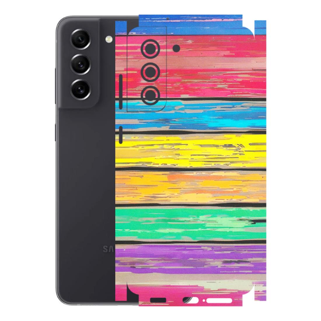Samsung A/S Series Phone Skins (All Models) - Multi Colour Wooden Wall - Matte Finish (M-96) Samsung Galaxy S21 FE 5G