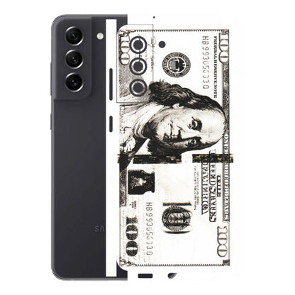 Samsung A/S Series Phone Skins (All Models) - 100 Dollar Currency - Transparent Finish (T-01) Samsung Galaxy S21 FE 5G
