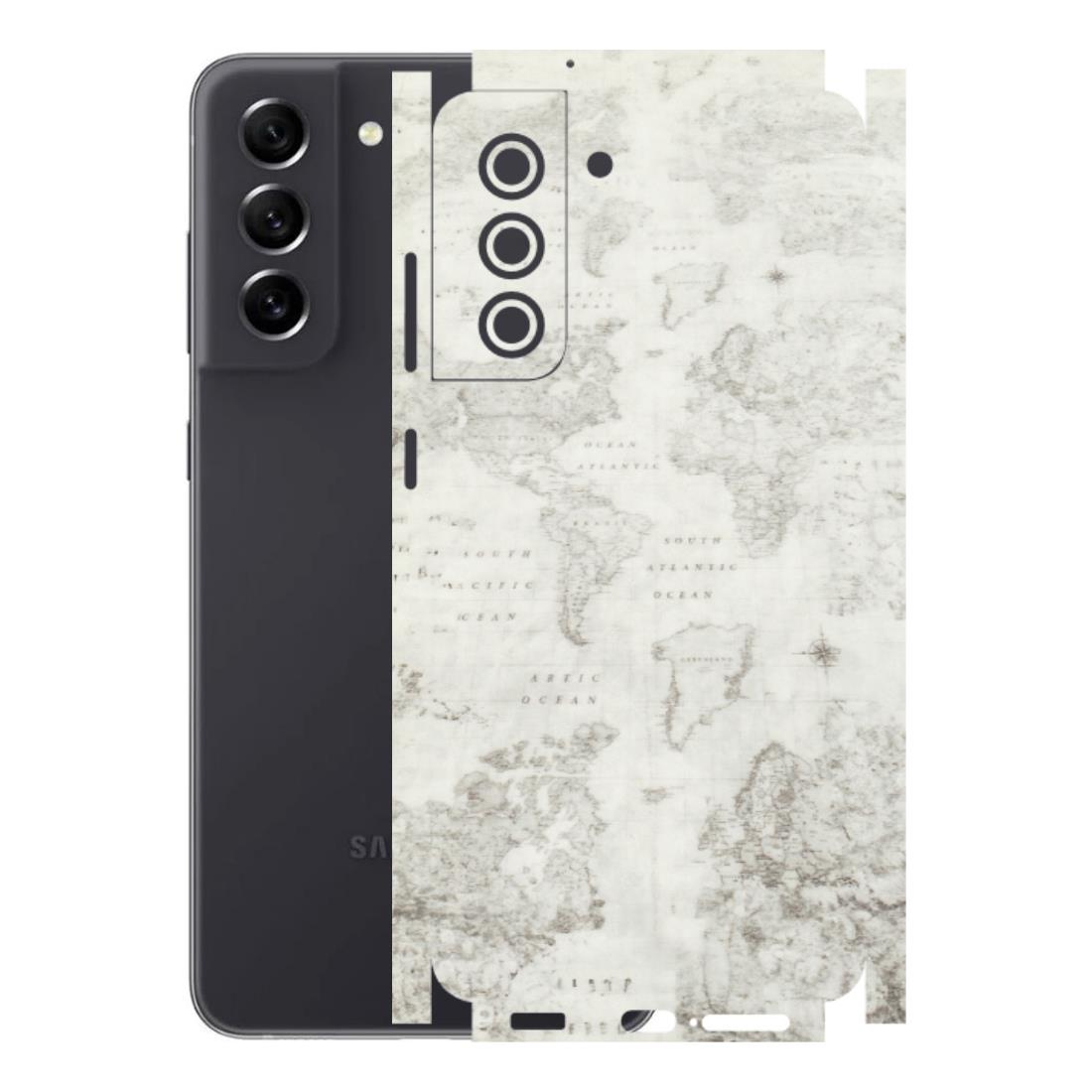 Samsung A/S Series Phone Skins (All Models) - World Travel Map - Transparent Finish (T-04) Samsung Galaxy S21 FE 5G