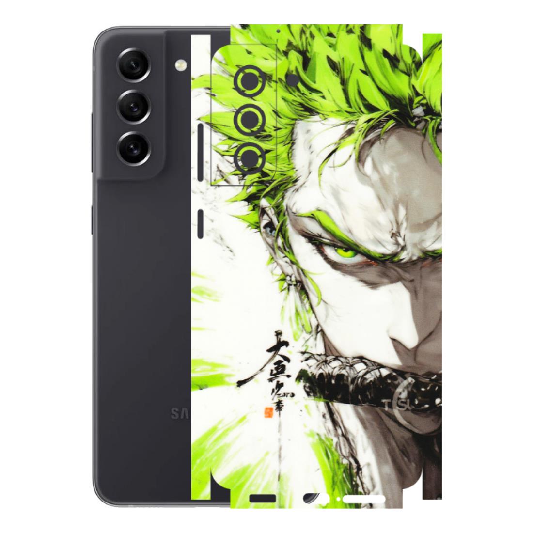 Samsung A/S Series Phone Skins (All Models) - Roro Taku Anime - Transparent Finish (T-18) Samsung Galaxy S21 FE 5G