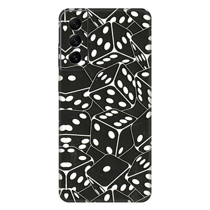 Samsung A/S Series Phone Skins (All Models) - Big Black Dices - 3D Embossed Finish (L-106) Samsung Galaxy S21 FE 5G